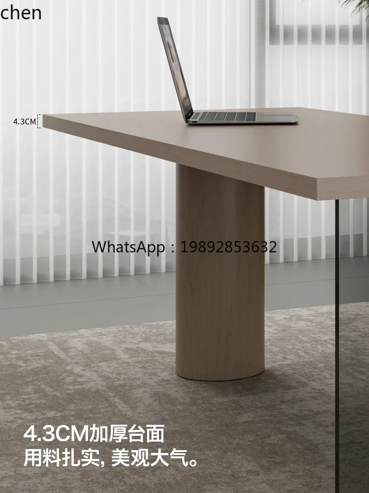 study living room long table light luxury modern high-end acrylic large board table