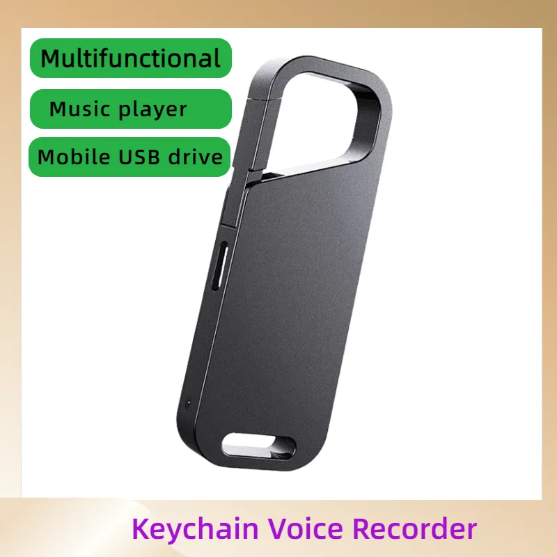 Portable One-Key Recorder Voice-Controlled Recording Segmented Recording Voice Recorder Dictaphone HD Noise Reduction MP3 Player