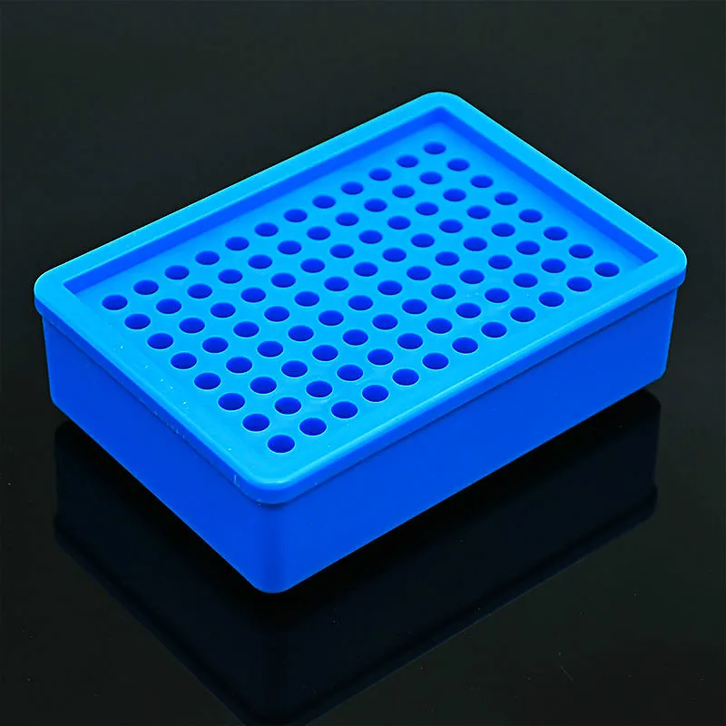 PCR-Cooler Rectangle Multipurpose Low Temperature PCR Holder For 0.2 ml Cooling Centrifuge Tube Box PCR Accessories 96 Well