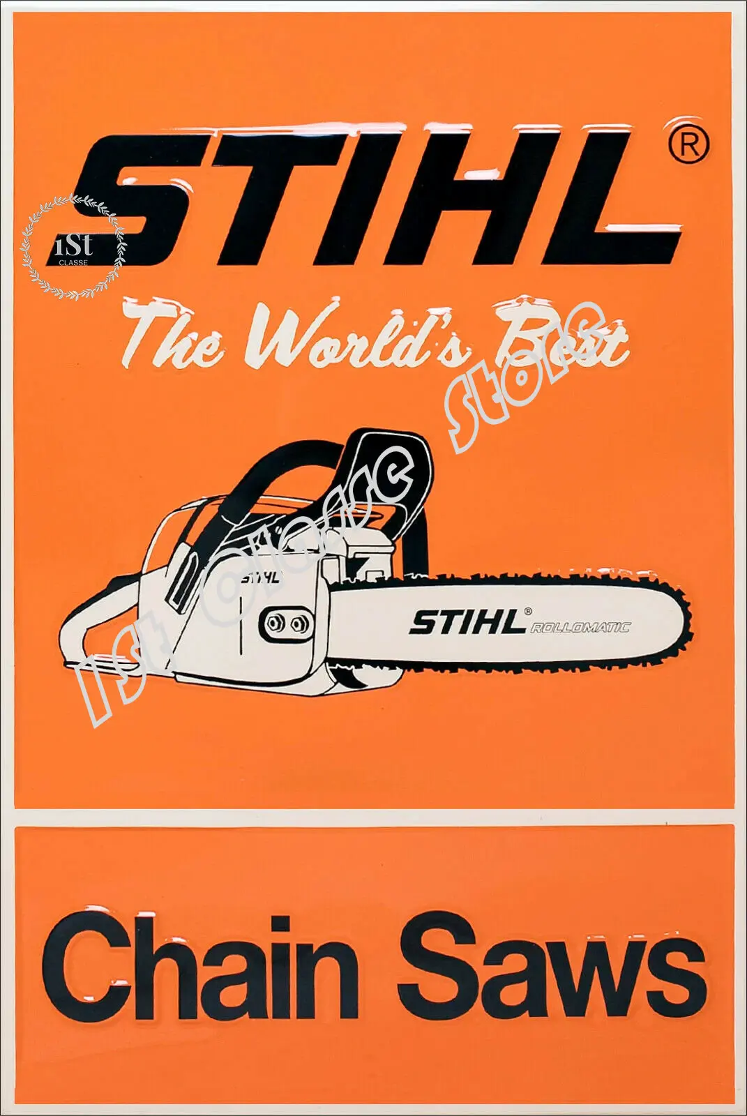 Stihl Chainsaw Garage Workshop Vintage Retro Tin Sign Metal Sign Metal Poster Metal Decor Wall Sign Wall Poster Wall Decor