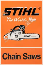 Stihl Chainsaw Garage Workshop Vintage Retro Tin Sign Metal Sign Metal Poster Metal Decor Wall Sign Wall Poster Wall Decor