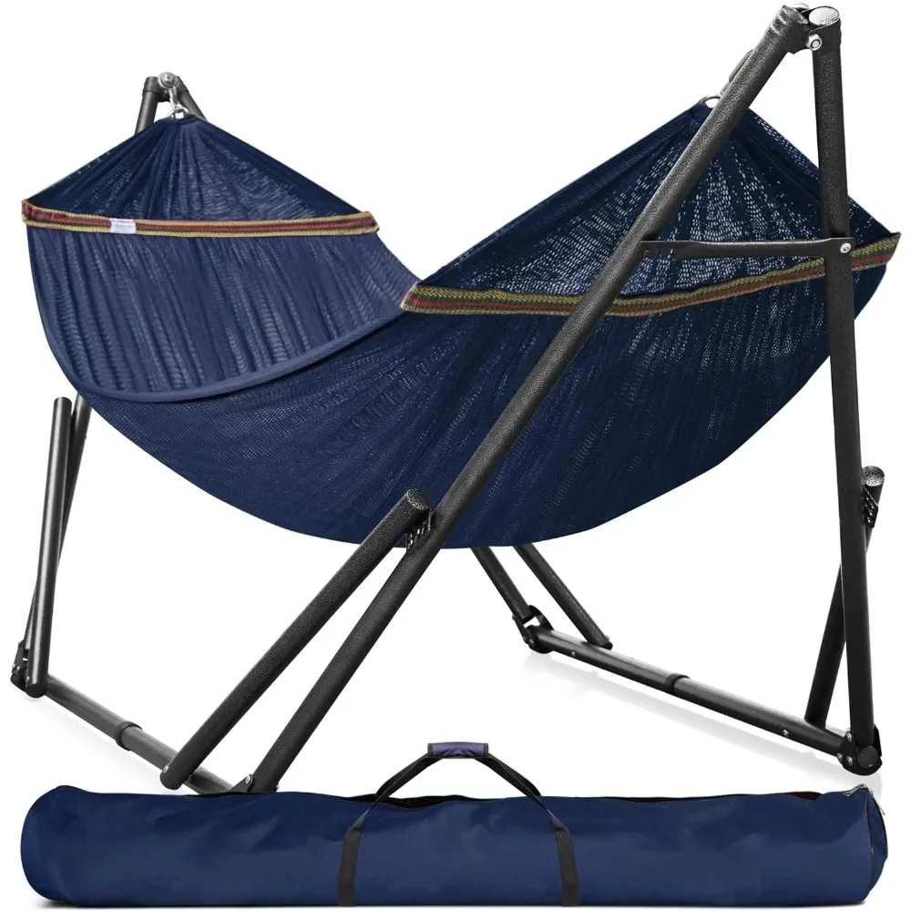 Hammock with Stand, Foldable Hammocks Stand, 600 Lbs LBS Capacity, Double Hammock