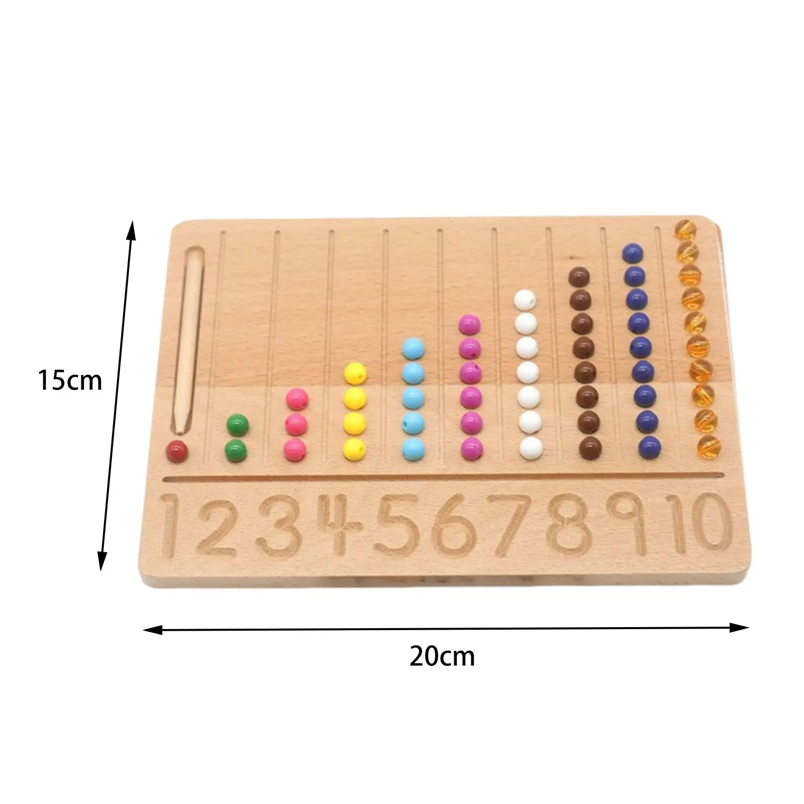 Tracing Board Kraal tellen en sorteren Dubbelzijdig voor peuters Kinderen Letter Tracing en schrijven Gereedschappen Fijne motoriek Speelgoed