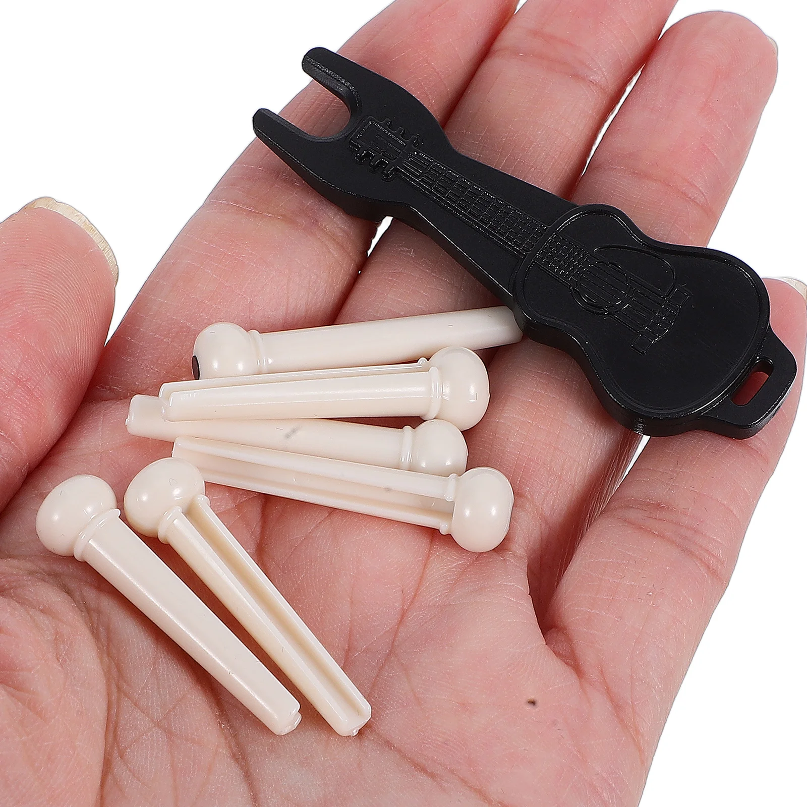 

10 Sets Guitar Repair Tools Parts Peg Winder Acoustic Replacement Pin Kit Plastic