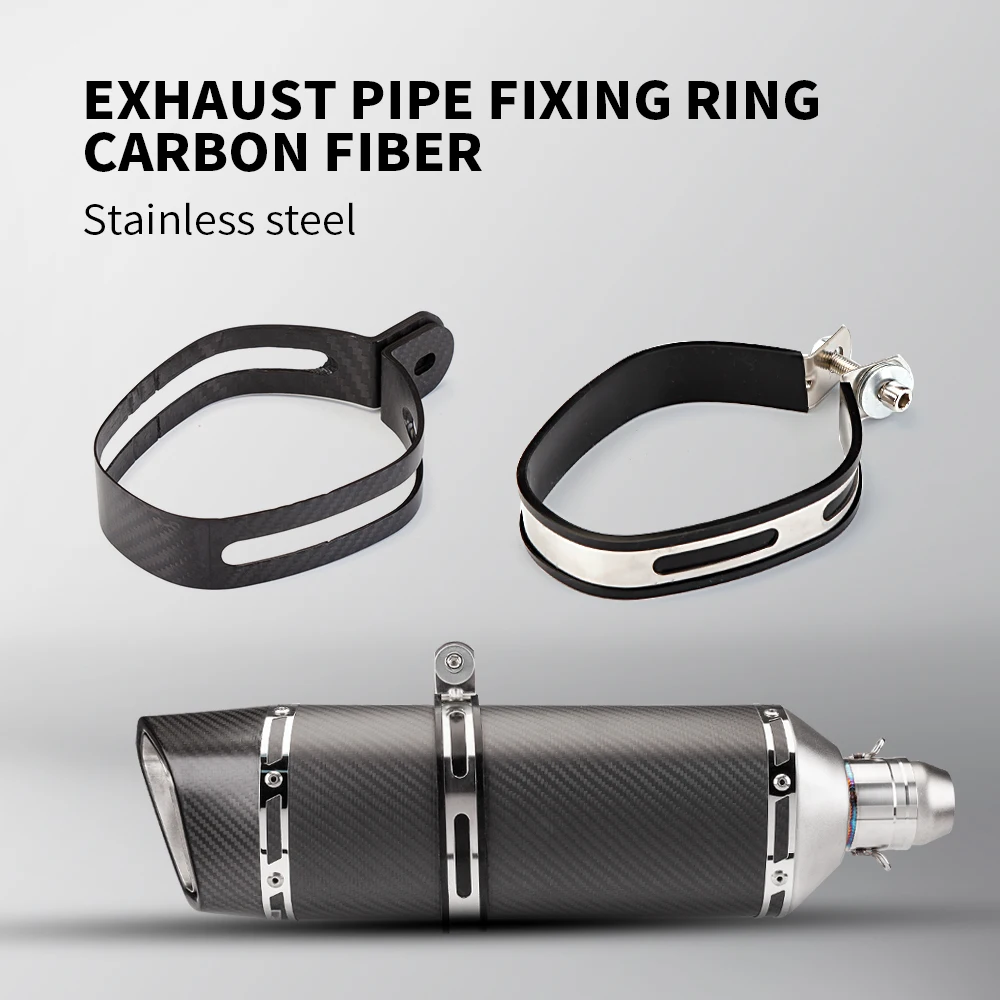 Stainless Steel, Carbon Fiber,Motorcycle Exhaust Pipe Retaining Ring, Oblique Triangle, R77 Roma,  Hanging Hoop, R77