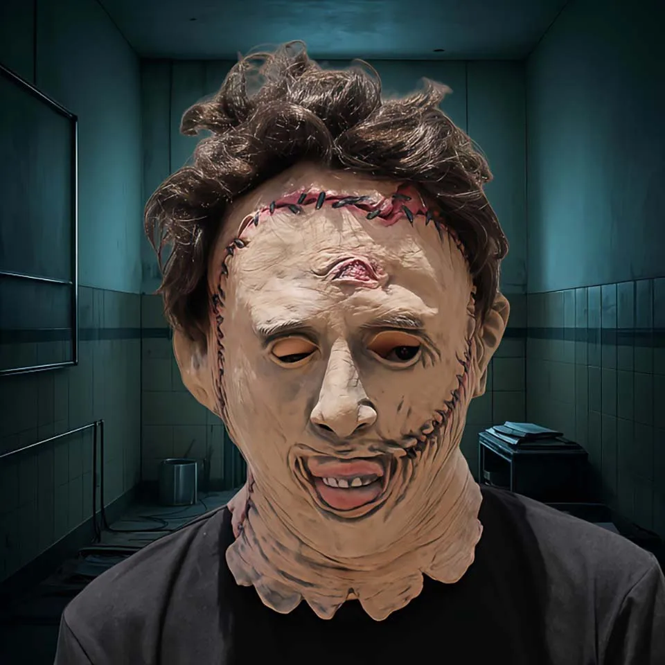 Texas Chainsaw Massacre Leatherface Mask Halloween Horror Fancy Dress Party Cosplay Latex Masks Halloween Party