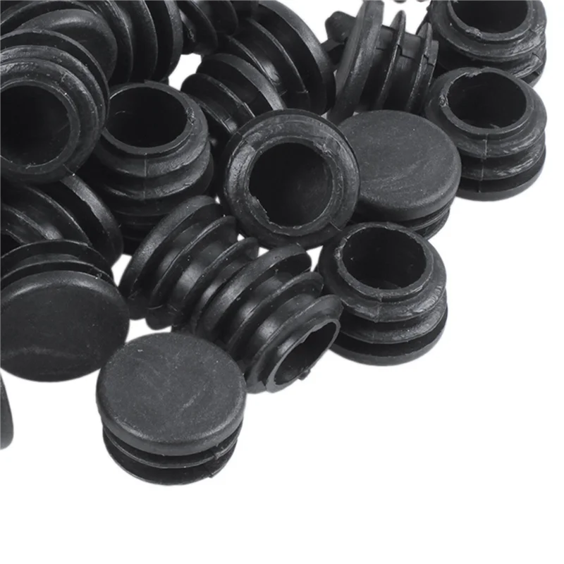 A64K Plastic Round Cap Chair Table Legs Ribbed Tube Insert 22Mm Dia 300 Pcs