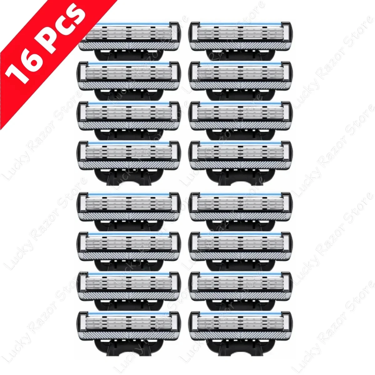 New Stainless Steel Blade Sharp 3 Layer Safety Razor for Mach 3 Manual Razor Blades Replacement Refills Blades