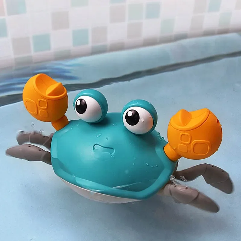 Dancing Crab Toy for Babies Crawling Interactive Escape Crabs Walking with Music Automatically Avoid Obstacles Toys