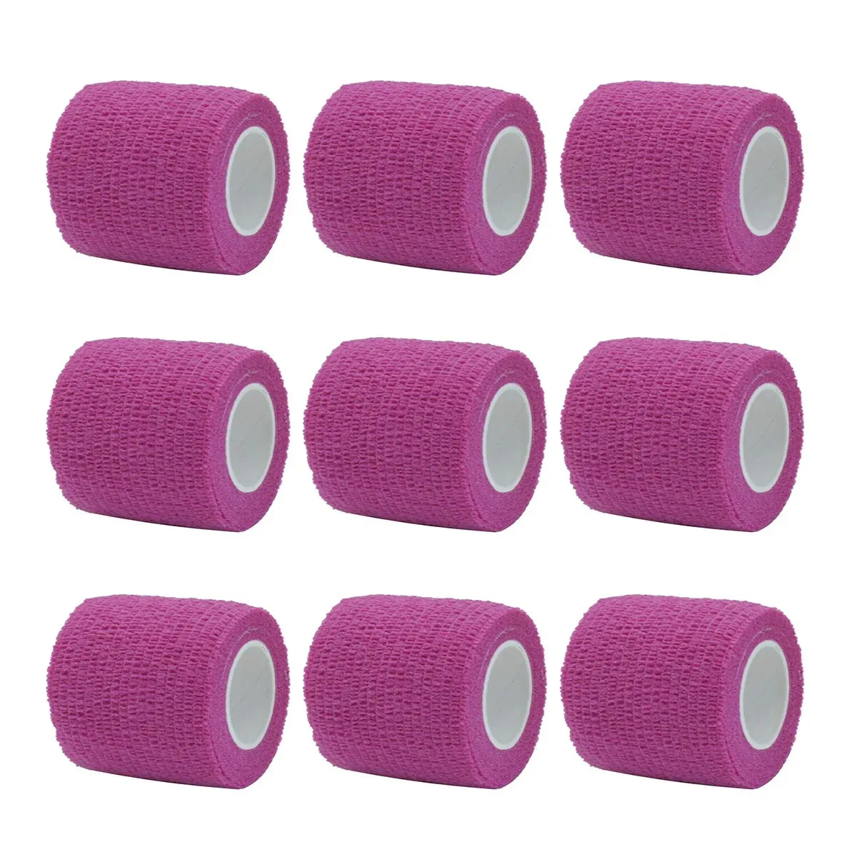 1/6/12Pcs Pink Self Adhesive Elastic Bandage 4.6m Color Sports Wrap Tape for Finger Joint Knee First Aid Tape