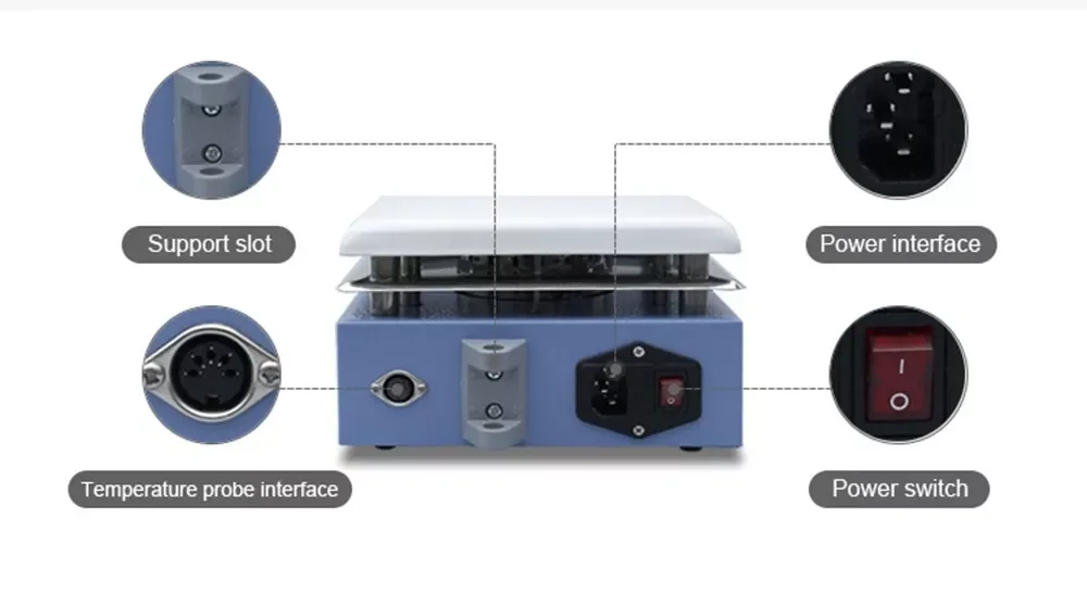 Pengaduk magnetik Digital Hotplate, Mixer magnetik laboratorium dengan 200-2000rpm 5L