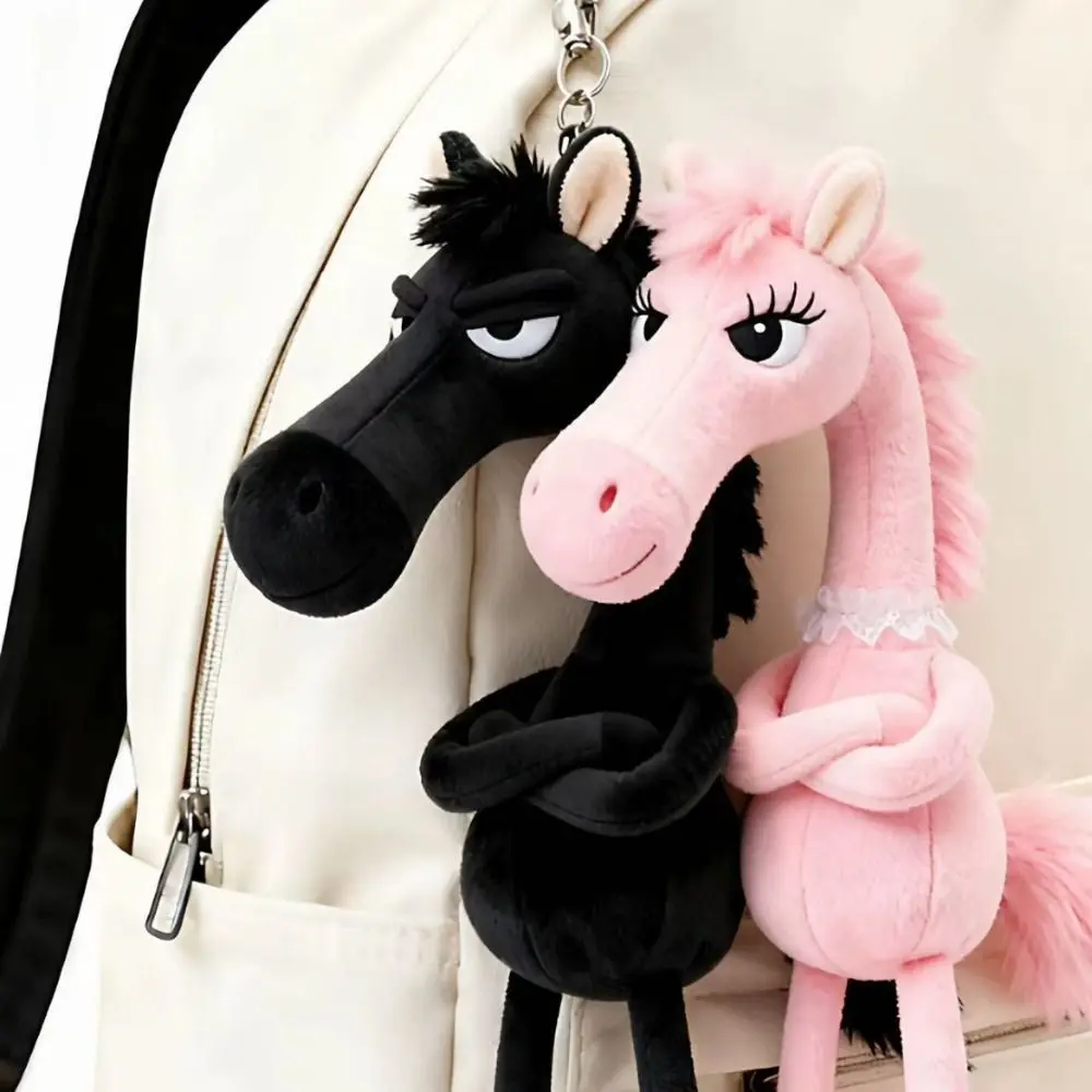 

Мультяшная имитация лошади, милый дизайн, фэнтезийный стиль, пони, изысканное мастерство, белый, черный цвет, имитация лошади