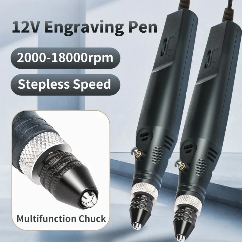 12V Mini Drill Electric Pen Handy Tool Stepless Speed Drill Rotary Tool Grinding Machine with  Tools Accessoraies Set