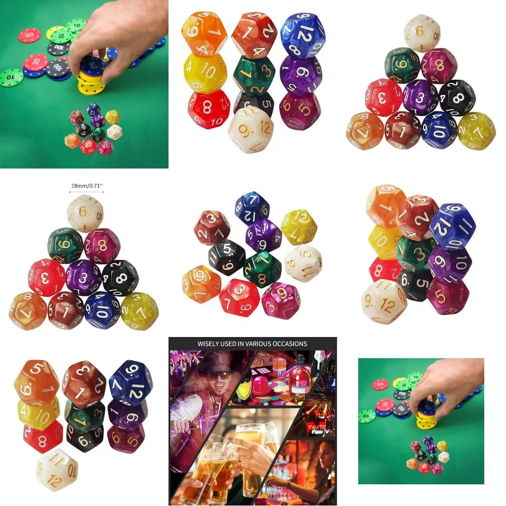 

Q39E 18mm Acrylic Game Props Educational for Children Digital