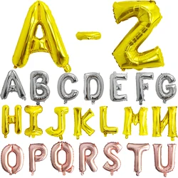 16 32 Inch Foil Letter Balloons A-Z Air Helium Alphabet Balloon Figures Happy Birthday Wedding Decorations Adult Name Baloon