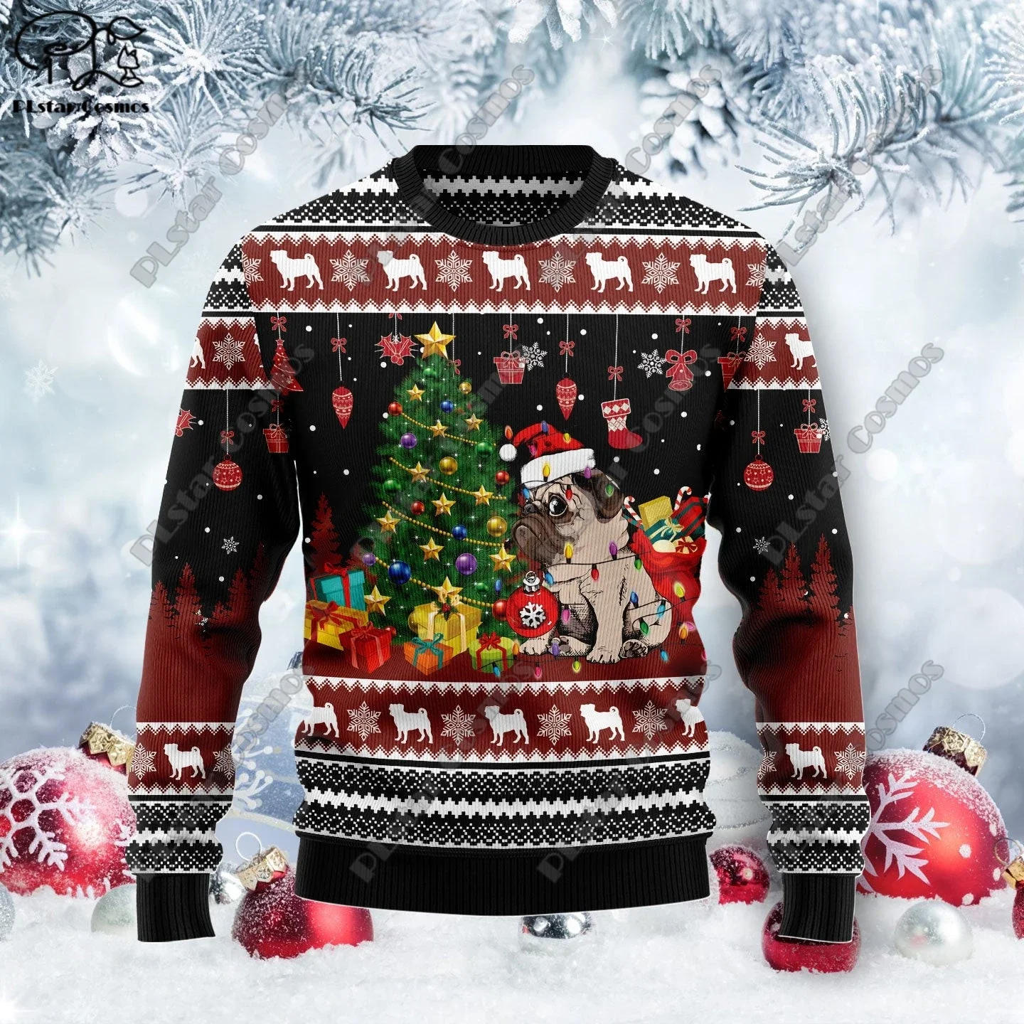 New 3D Printed Animal Custom Series Cute Christmas Pattern Ugly Sweater Street Casual Winter Sweatshirt S-9