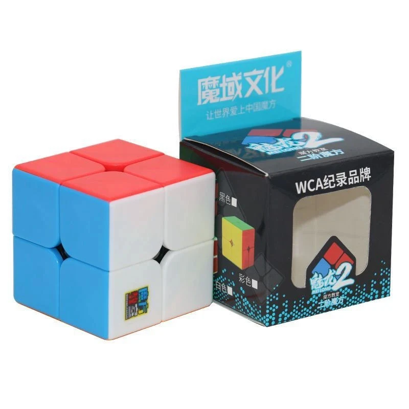 [ECube] MoYu Meilong 2x2 Pocket Cube Stickerless Magic Cube Fidget Toy Anti Stress Educational Gift for Children Adults