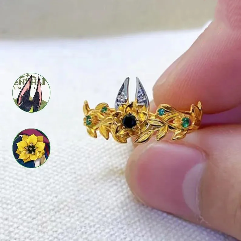 Genshin Impact Tighnari Necklace & Ring Set - Cosplay Prop Game Accessories Gift for Fans