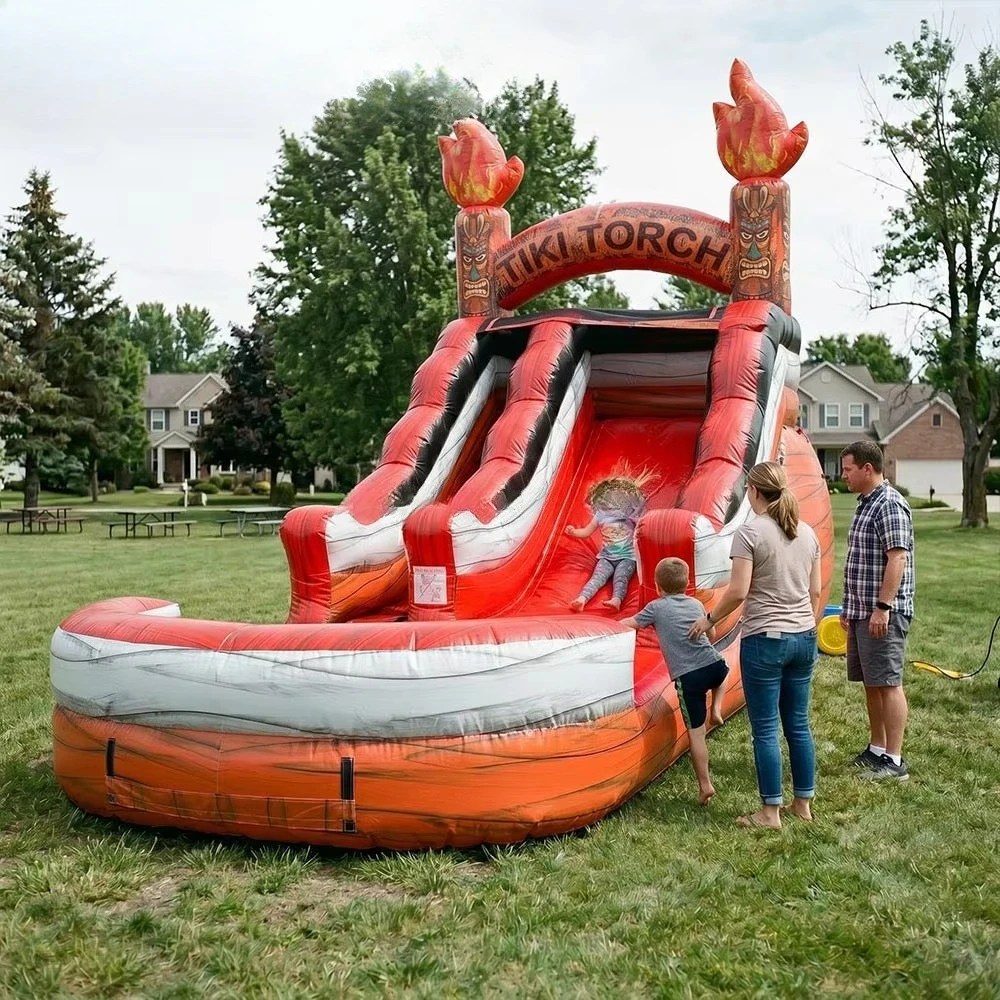 Tropikal tarzda, havuzlu ticar - Water Slide Inflatable incelemesi ve fiyatı