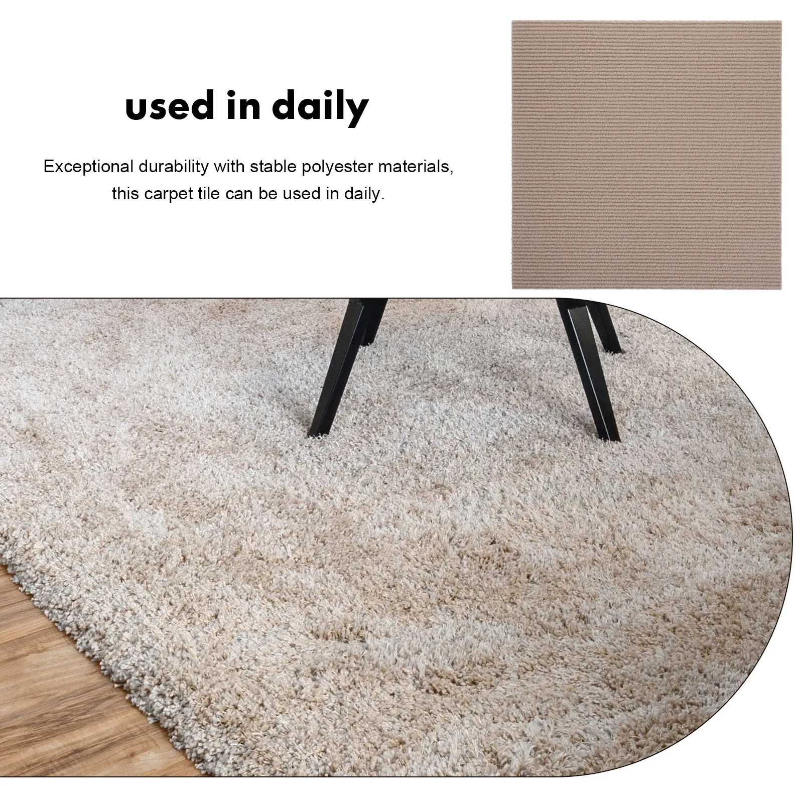 

10Pcs Decorative Floor Stickers for Home Washable Carpet Tiles Self Adhesive Non Skid Surface Easy Fit Floating Floor Mat