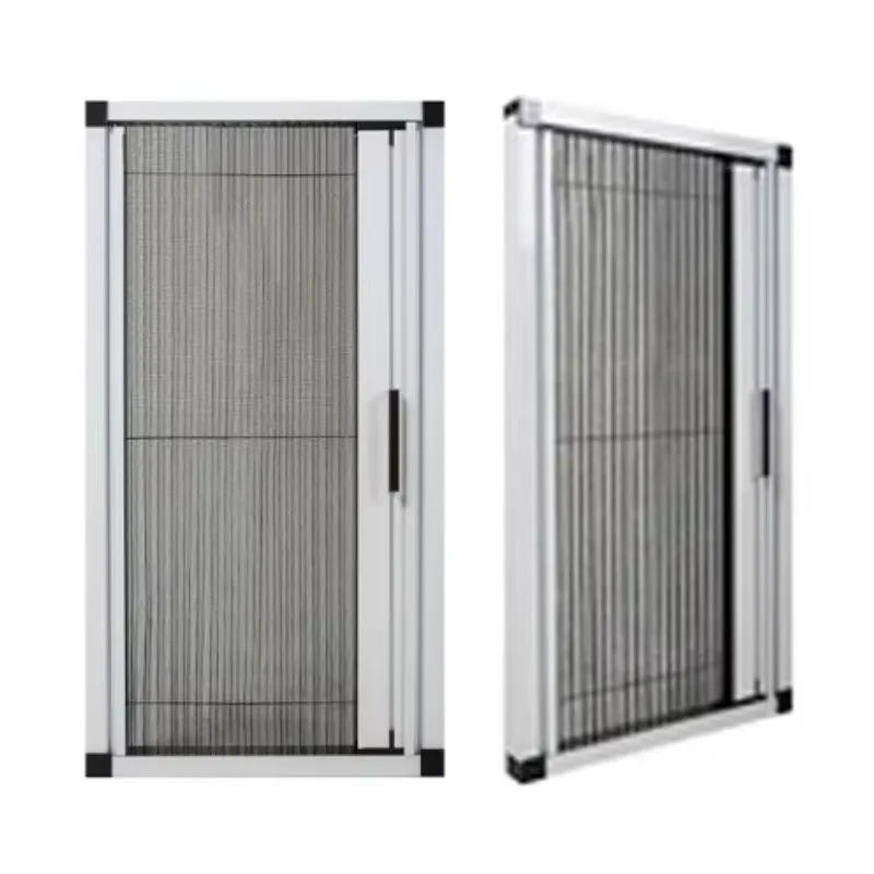 Customization Anti Mosquito Bug Retractable Plisse Net Window Aluminum Alloy Frame Pleated Insect Screen Door Folding Sliding Sc