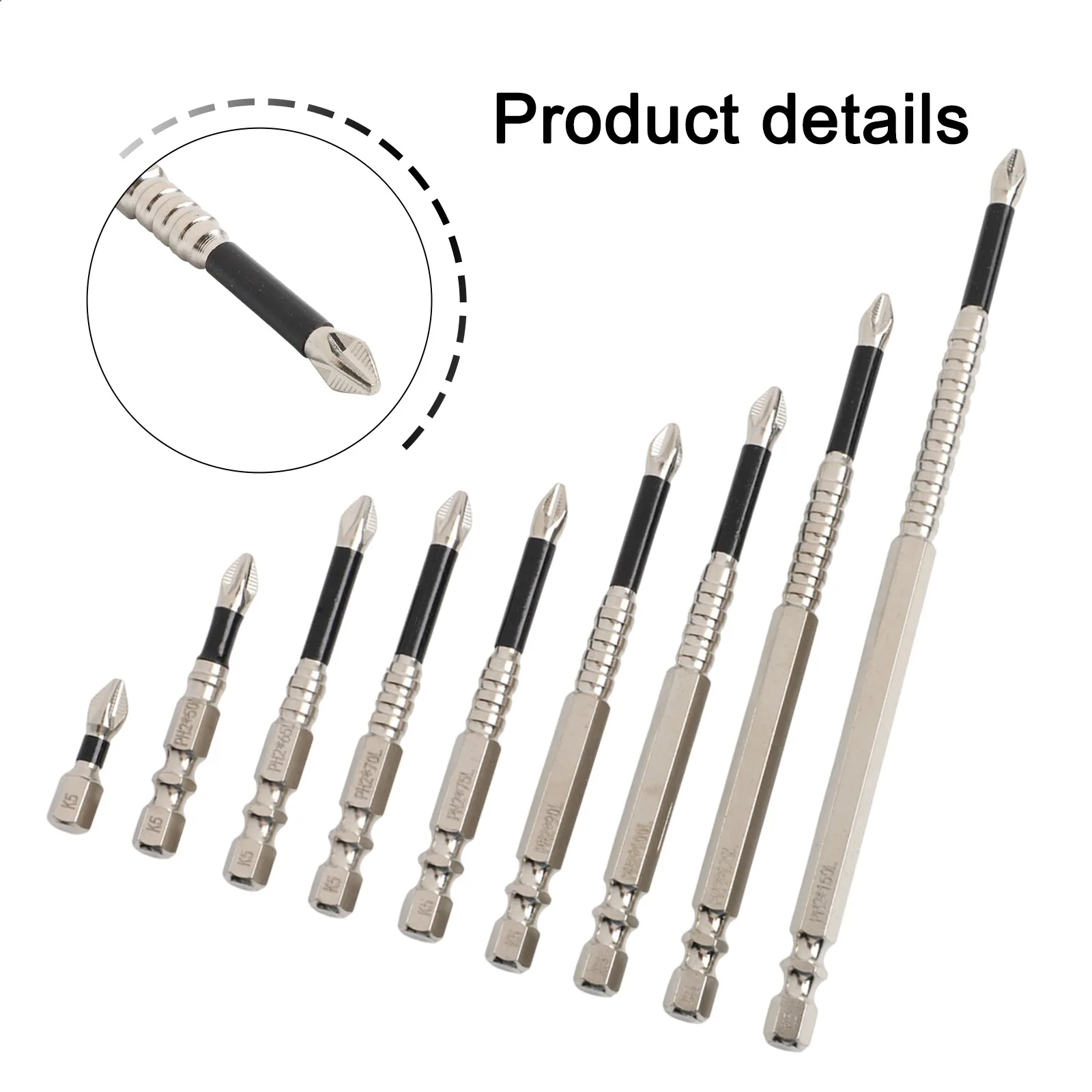 For Manual Screwdrivers Anti-Slip Screwdriver Bits Alloy Steel Drill Bits High-Speed Torque Operations High Torque Drill Bit Set