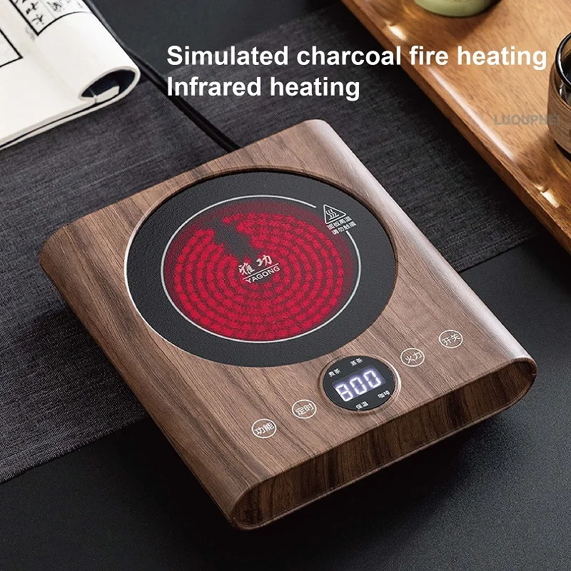 220V Electric Ceramic Stove Tea Stove Mocha Coffee Heating Furnace Mini Ultra-thin Electric Tea Stove Adjust Temperature Heater