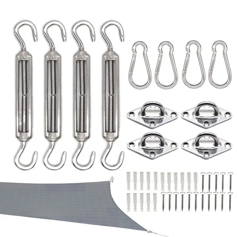 

Sun Sail Hardware Kit Shade Sail Kit Stainless Steel Fixing Accessories Attachment For Awning Canopy Installation Rectangle
