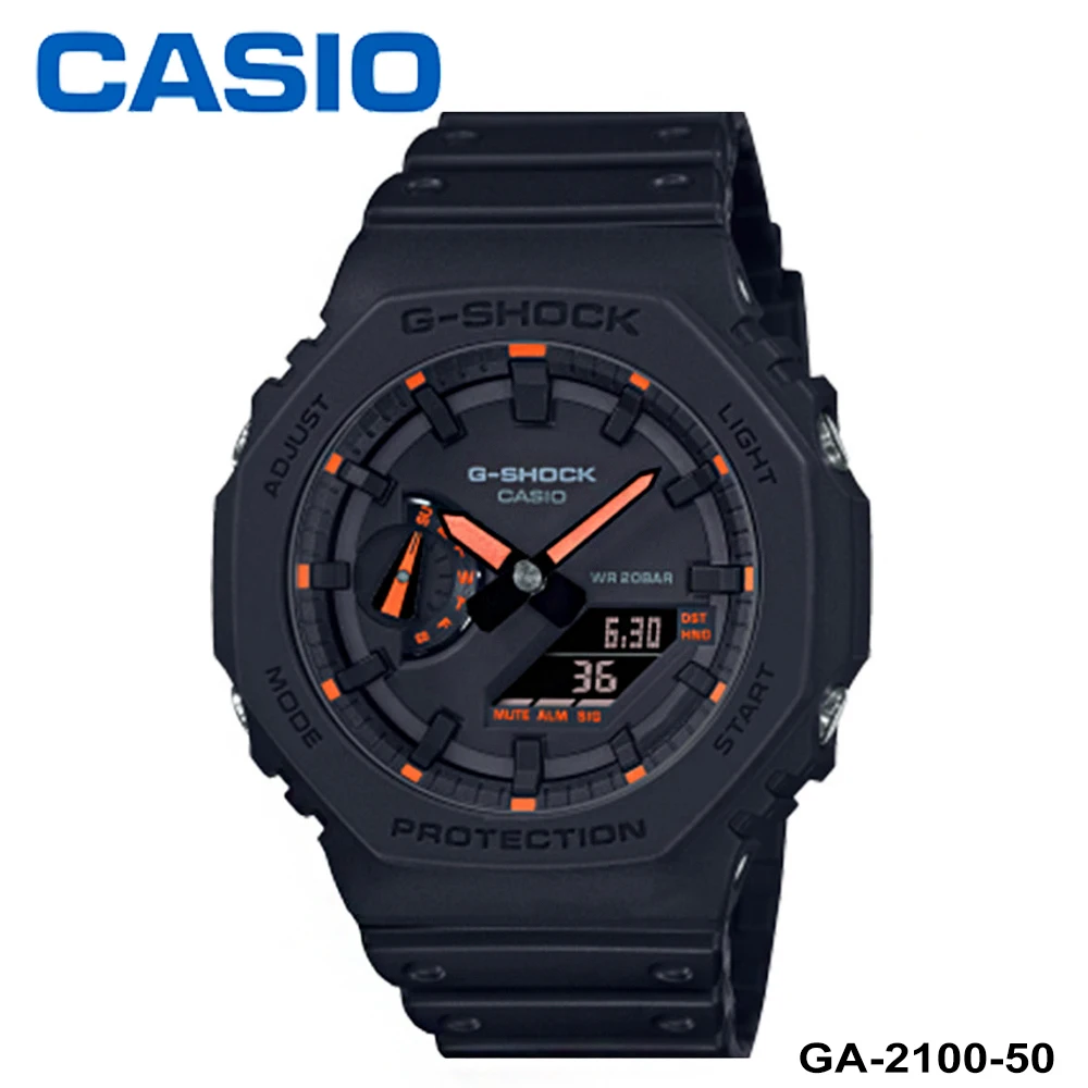 CASIO G-SHOCK GA-2100 fashion octagonal dual display sports watch waterproof and shockproof men's and women's same watch -1
