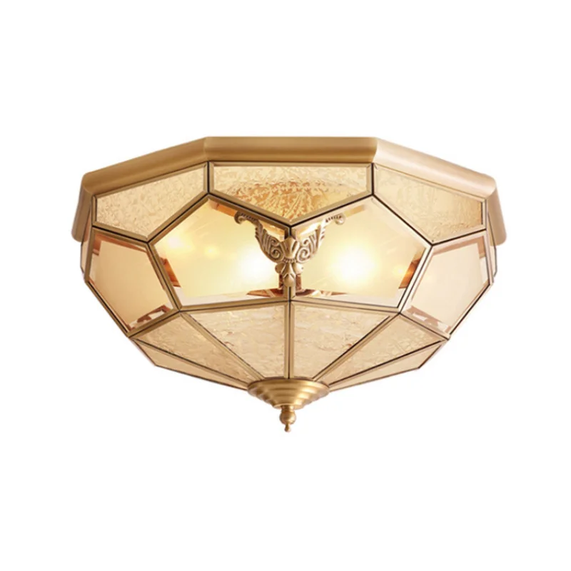 

European Cone Copper LED Ceiling Lights Kids Room Living Room Balcony luminaria de teto vintage Indoor deckenleuchte