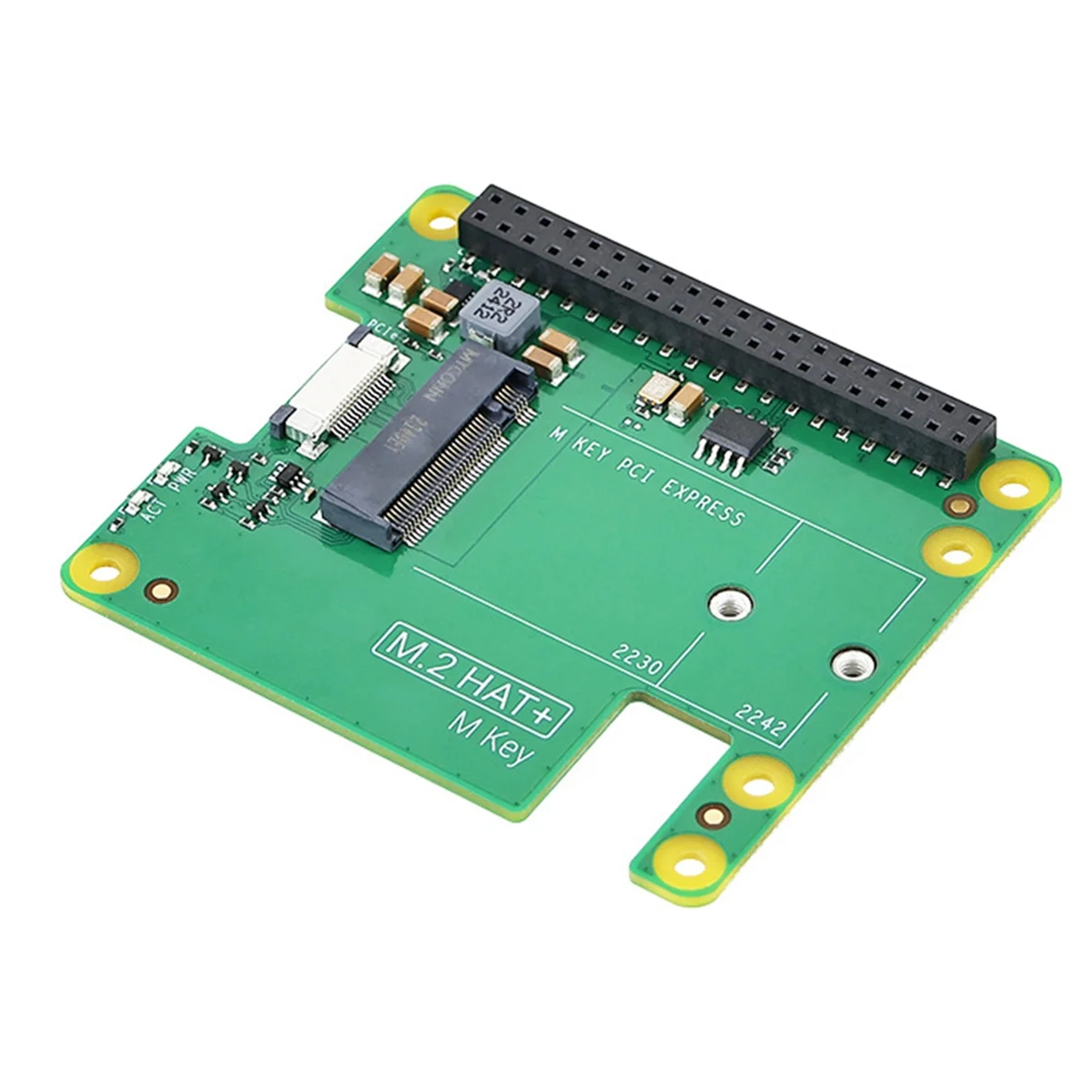 AT87-для Raspberry Pi 5 M.2 HAT + Gen2 Gen3 NVME M.2 SSD 2230/2242 Размер M Ключ PCI Express Плата расширения GPIO