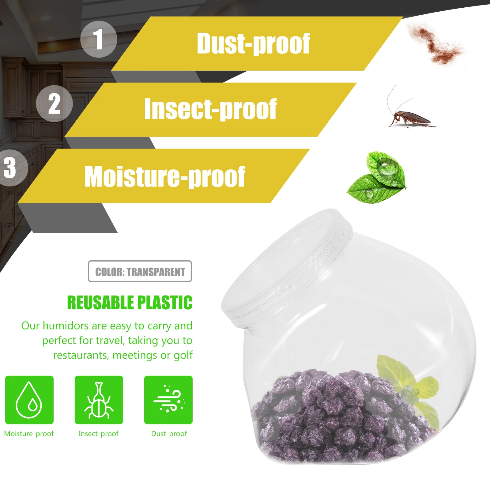 

Reusable Plastic Bottle 2000ml Wide Mouth Transparent Clear Food Grade Liquid Storage Container Water Sample Bottle