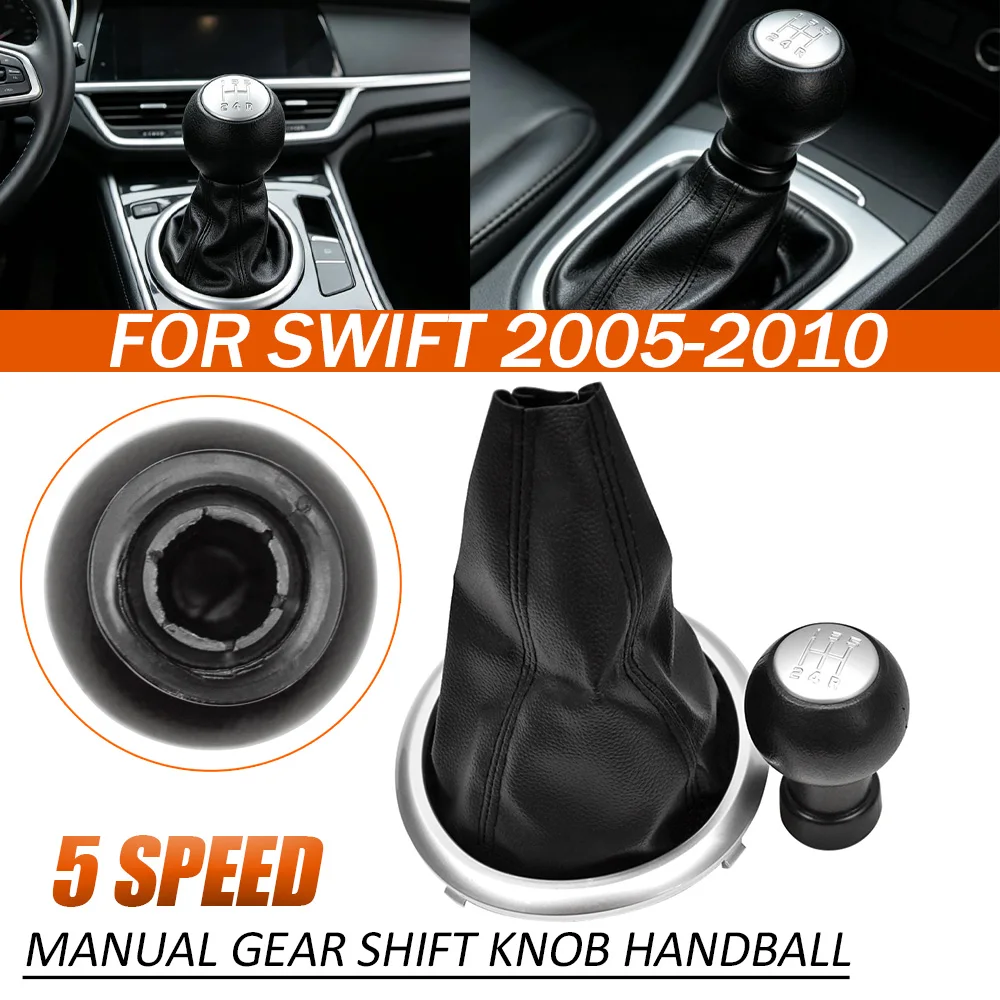 For Suzuki Swift SX4 ALTO S-Cross Shifter Knobs Handball Head Car Accessories 5-Speed Gear Shift Knob Dust Cover