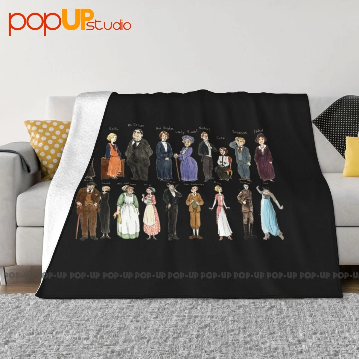 Downton Abbey Characters Blanket Winter Coral Fleece Sofa Decorative