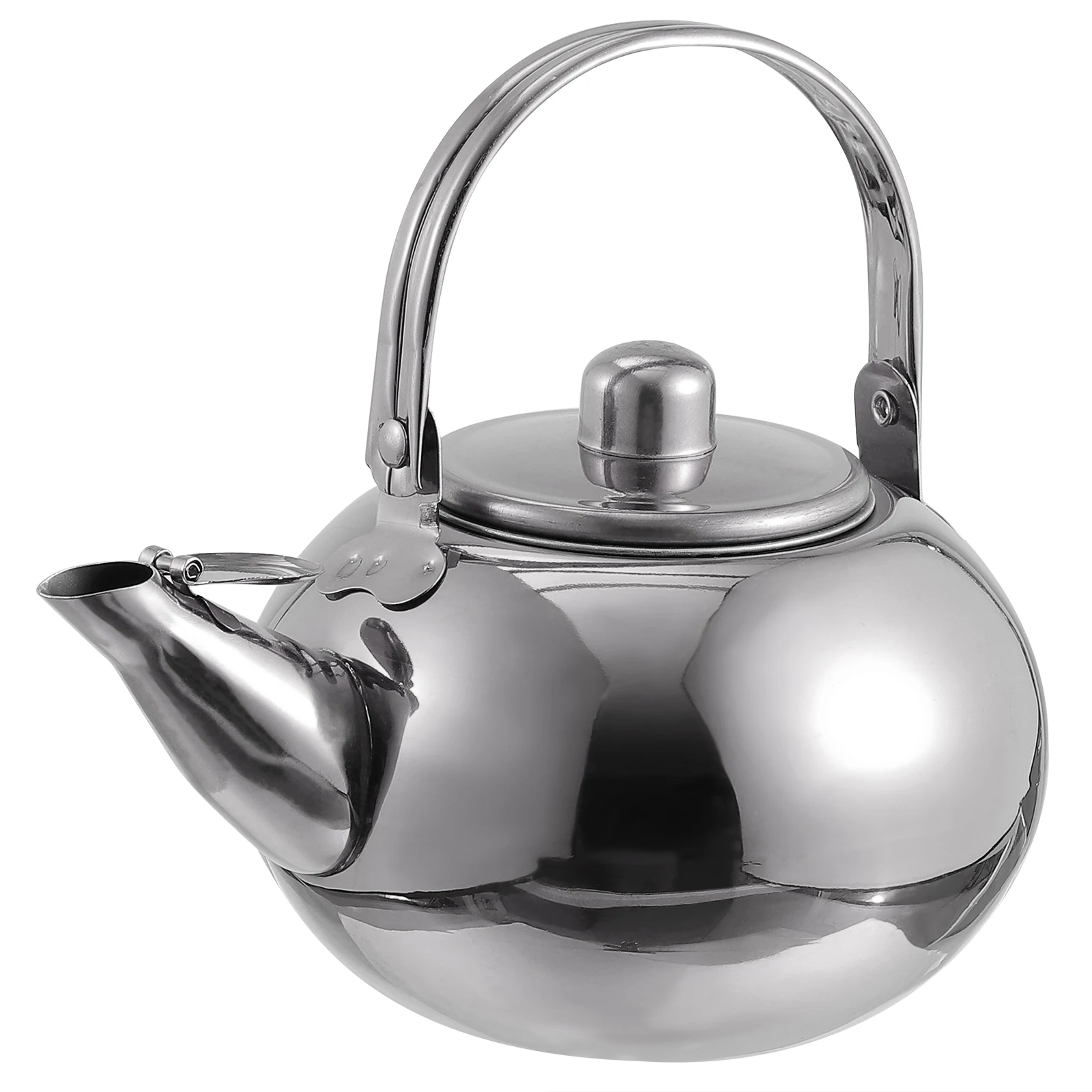 

1L Stainless Steel Teapot Gooseneck Kettle Tea Kettle With Strainer Home Use Water Heater Kitchen Boiling Tea Pot