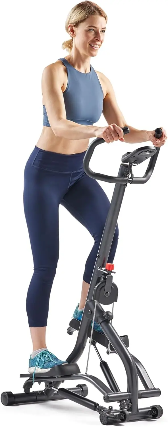 Stair Stepper w/Handlebar, Extended Step Range Machine for Climbing Exercise, Compact, Height-Adjustable