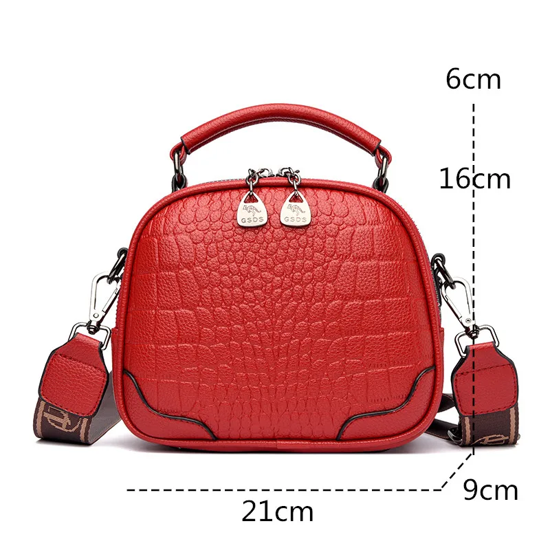 New Luxury Designer Crocodile Pattern Leather Crossbody Bags for Women Handbags Shell Shoulder Messenger Bag Small Clutch Bolsas