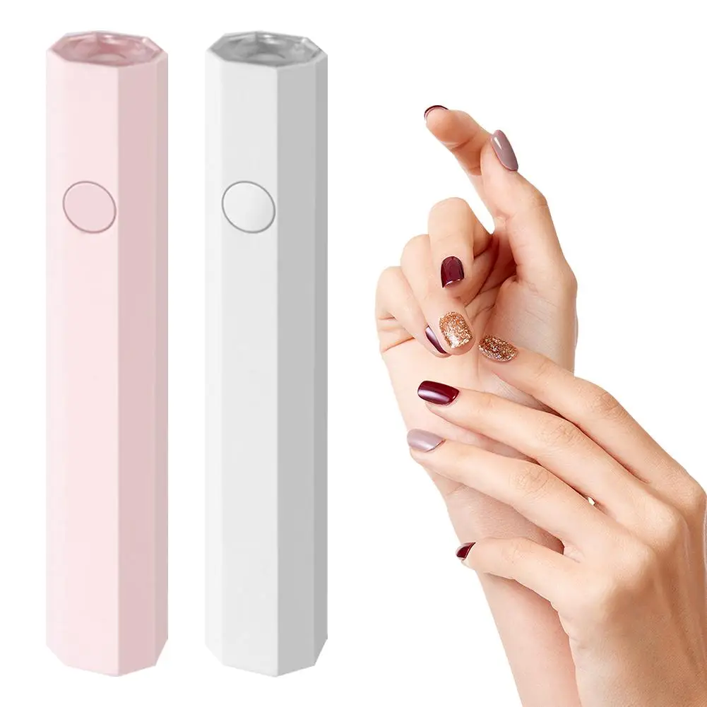 1 ชิ้นมินิแบบพกพาเครื่องเป่าเล็บ UV LED โคมไฟสำหรับเจลแห้งเร็วเล็บมืออาชีพเครื่องทำเล็บมือเล็บ W2X6