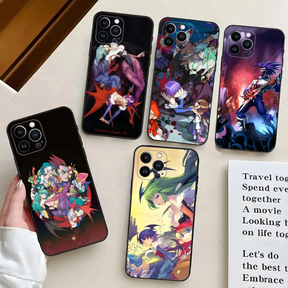 

Game Darkstalkers Phone Case For iPhone 15,14,13,12,11,Plus,Pro Max,XS,X,XR,SE,Mini,8,7 Soft Silicone Cover