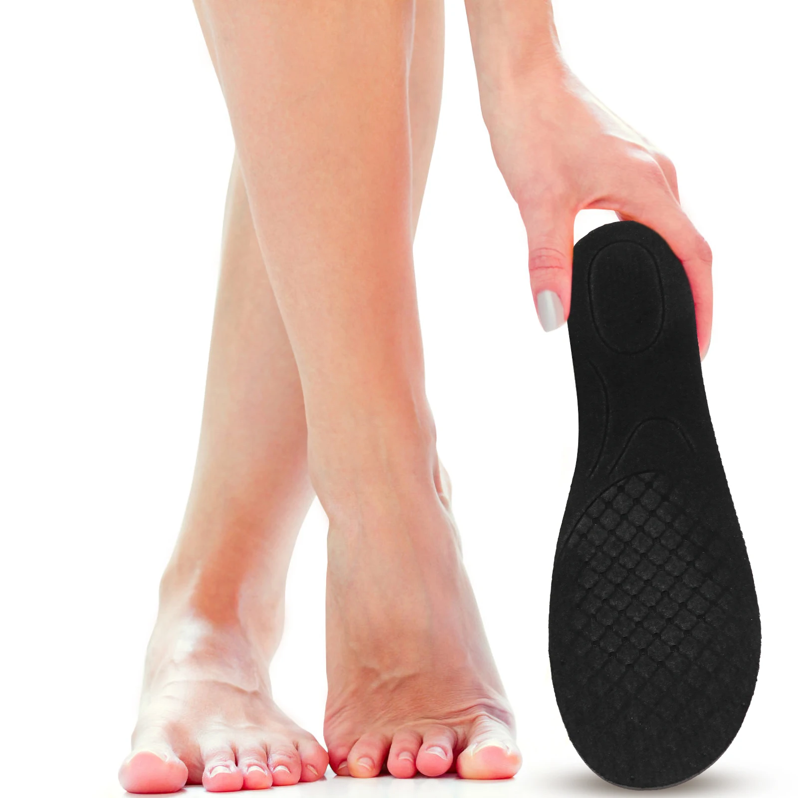 

1 Pair Height Increase Insoles Multilayer Detachable Shoe Lift Inserts Shockproof Heel Cuttable Size Adjustable Foot Care Tool