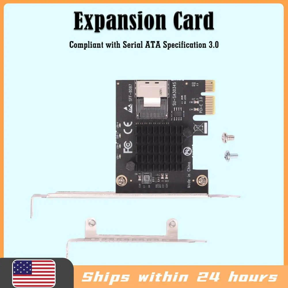 

Компьютерная плата расширения PCI-E 1x на Mini SAS SFF-8087, 6 Гбит/с, Mini PCI Express 1X, для майнинга, аксессуары для Windows/Linux