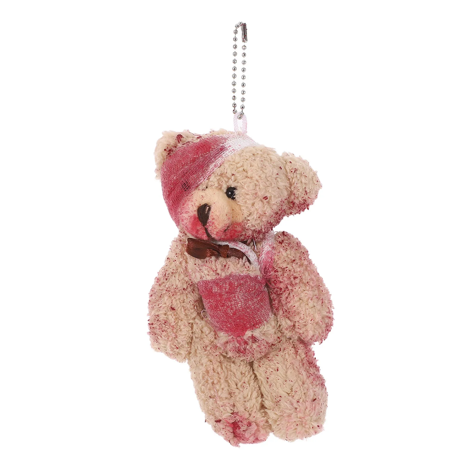 

1pc Bloody Bear Design For Car Bag Ring Bag Pendant Pendant Cell Phone Keychain Key Ring Key Chain Accessory