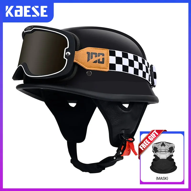 Motorcycle Helmets German Style ultra-lightweight Summer Half Helmet  Scooter ATV Cruiser Helmets Capacete De Moto Masculino DOT