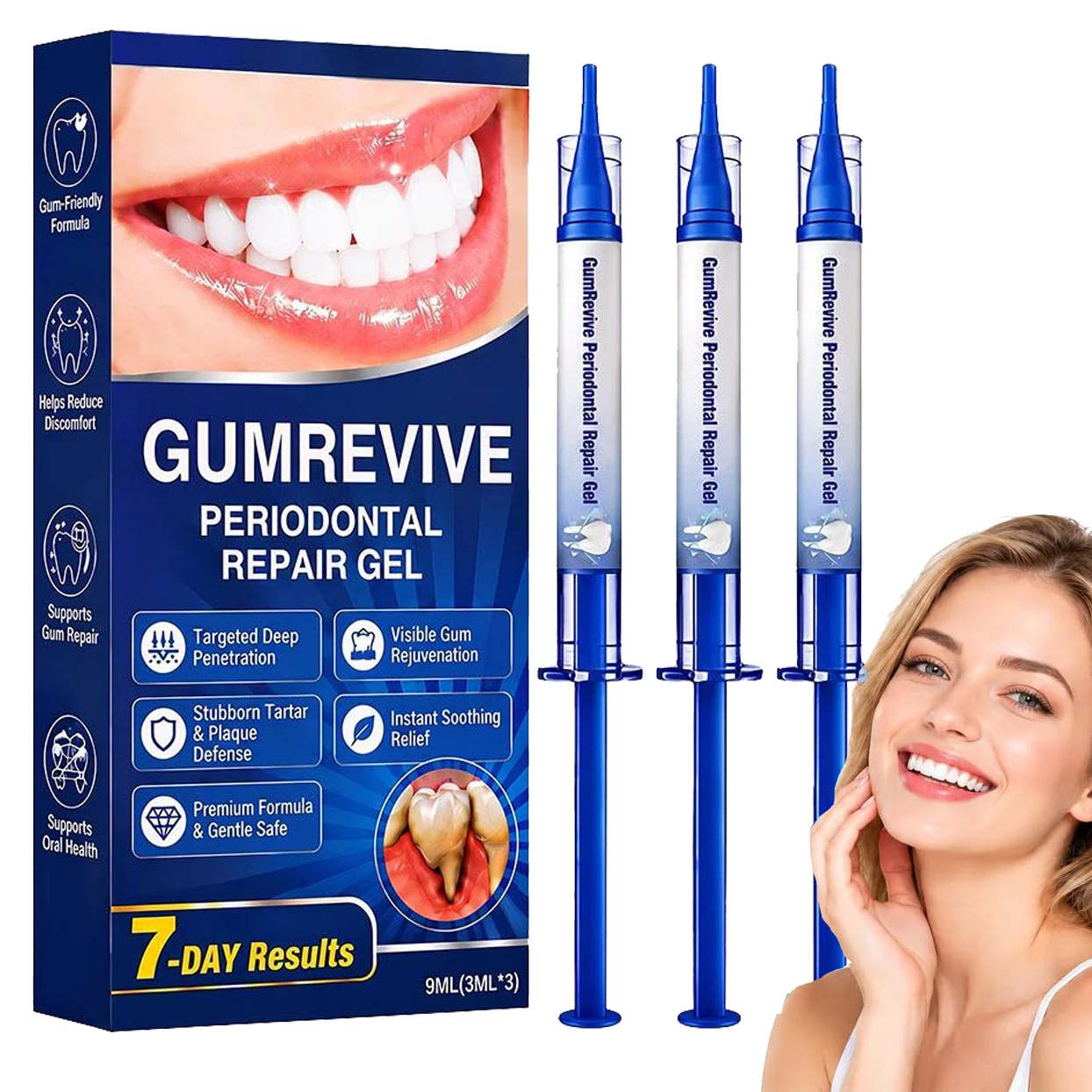 GUMREVIVE Repair Gel Gum Gel Hydroxyapatite Tartar Remover Teeth Restore Daily Care Fresh Clean Oral Feel Periodontal Syringes