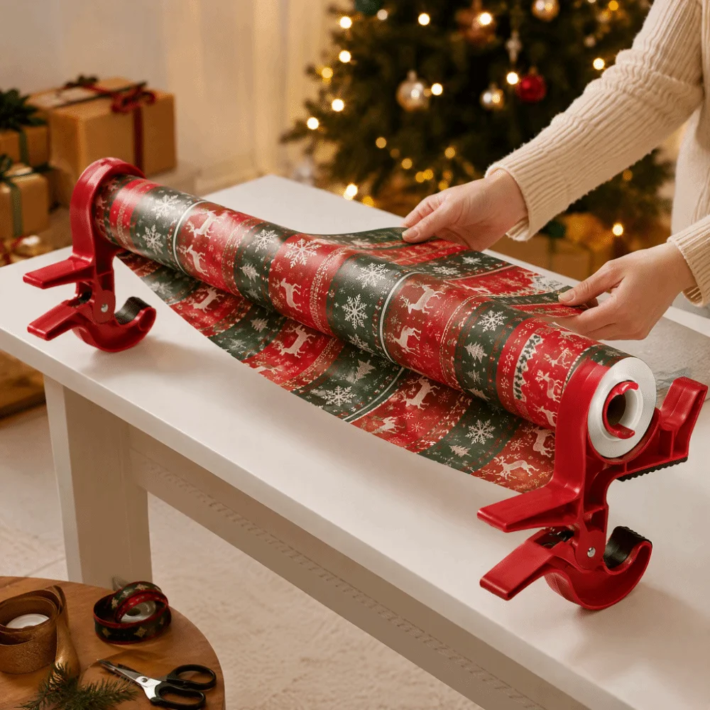 Partners Table Clamp Tape Dispenser Cutting Tool Tabletop Gift Wrapping Tool Retainer Holder Tape Holder Christmas