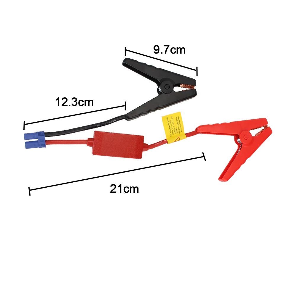 Morsetti per cavi di emergenza per batteria di emergenza con connettore a spina EC5 dispositivo di avviamento 12V Clip a coccodrillo per avviamento di emergenza per autocarri