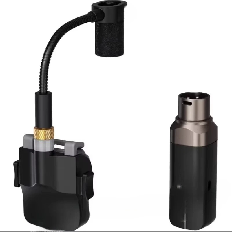 Portable Wireless Bass Microphone Transmitter and Receiver System for Saxophone