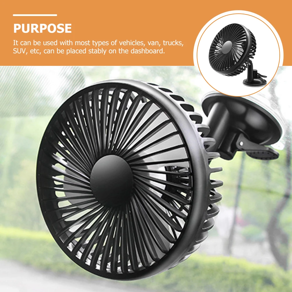 

Car Fan for Stroller Indoor Pushchair Single Head Truck Cooling Abs Fans Conditioner Electric Auto