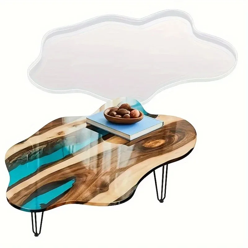 

23-inch large irregular cloud river table silicone mold, suitable for resin production, home decoration, suitable for DIY coffee
