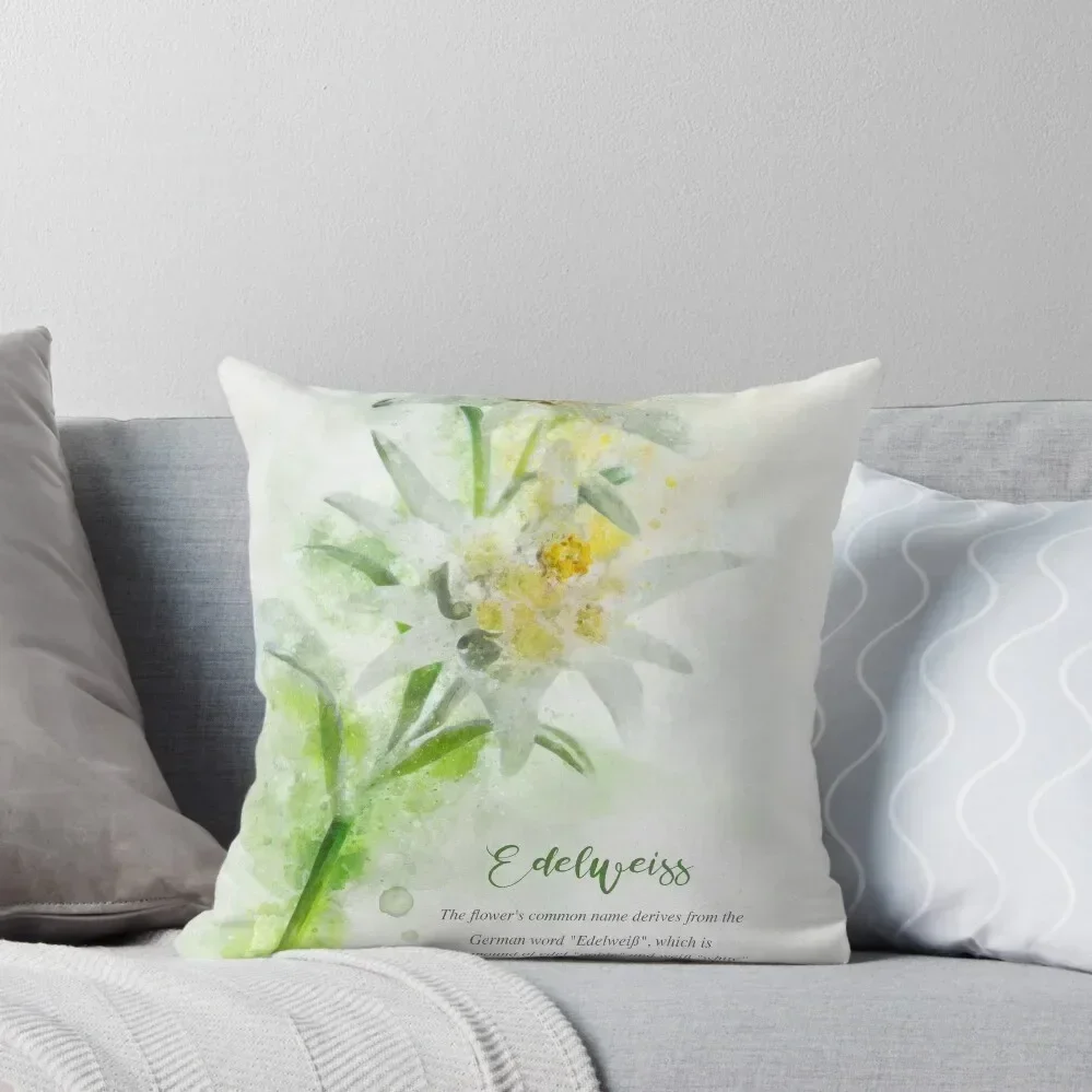 

Edelweiss Throw Pillow Sofas Covers Decorative Cushions pillow cover christmas Couch Pillows pillow